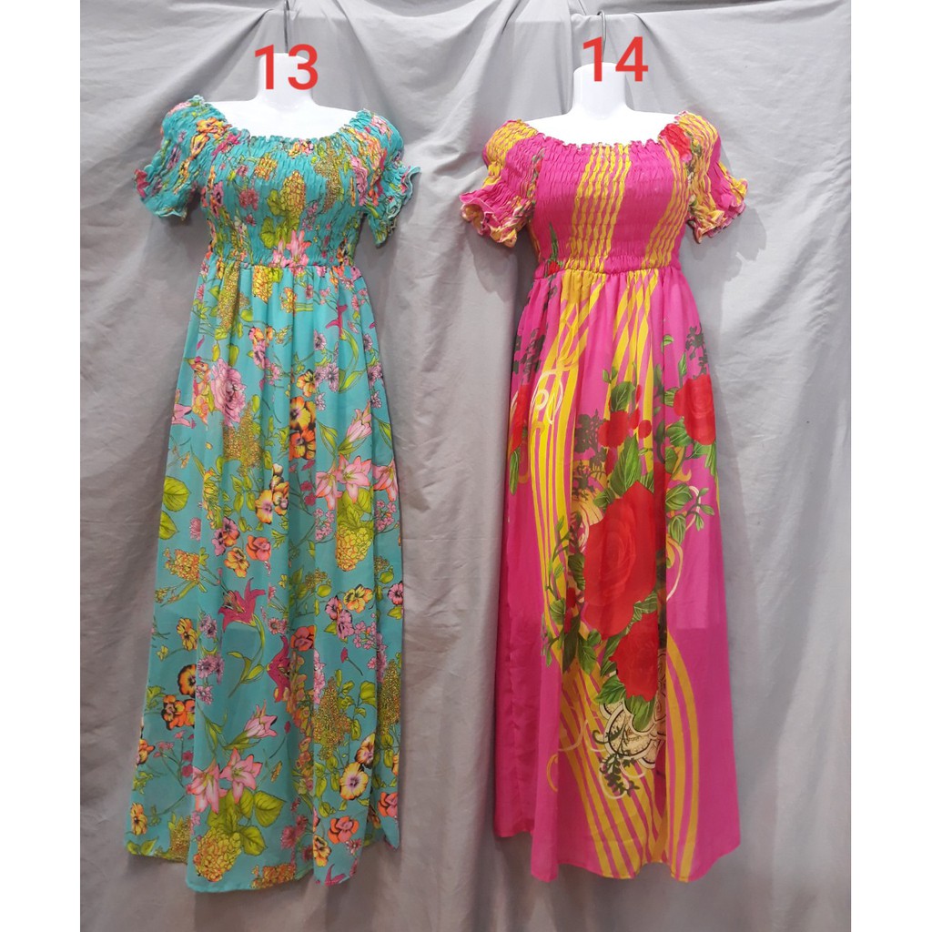 maxi trễ vai, đầm bẹt vai [trên 20 màu] | BigBuy360 - bigbuy360.vn