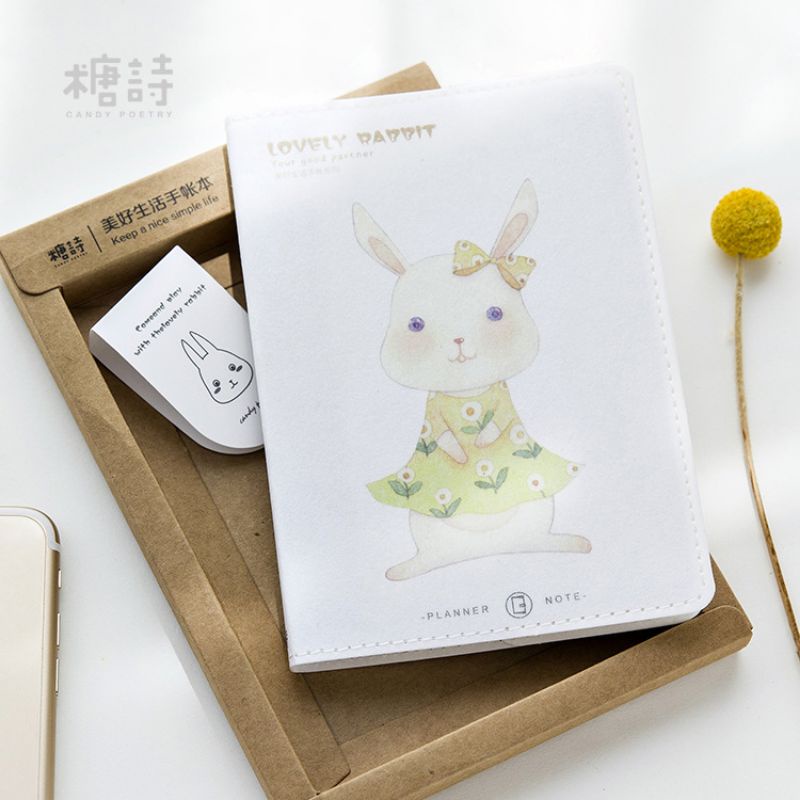 Sổ tay kế hoạch note planner lovely rabbit