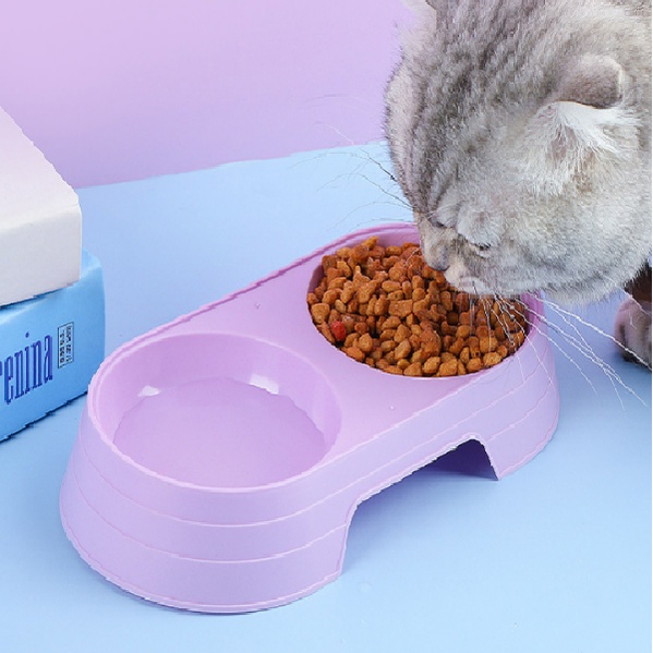 [HCM] Khay đôi đựng thức ăn size nhỏ tiện lợi dành cho thú cưng