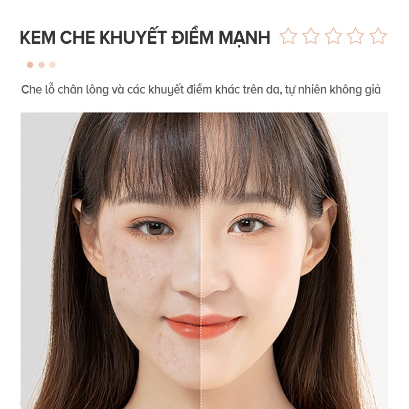 Kem nền IMAGES Mmz046 che khuyết điểm dưỡng ẩm kiềm dầu chống thấm nước và mồ hôi làm trắng da hiệu quả cao