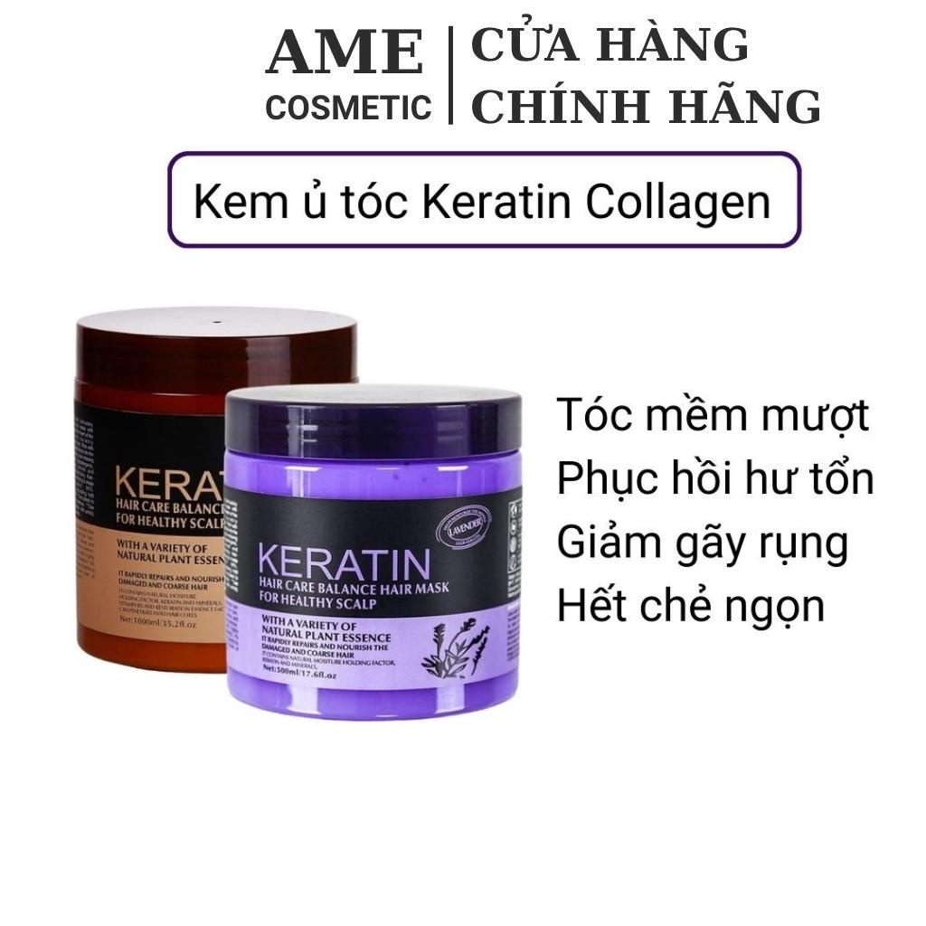 Kem Ủ Tóc KERATIN COLLAGEN 1000ML LAVENDER BRAZIL NUT Ủ Hấp Tóc Cung Cấp Dưỡng Chất Phục Hồi Tóc Hư Tổn Siêu Mềm Mượt