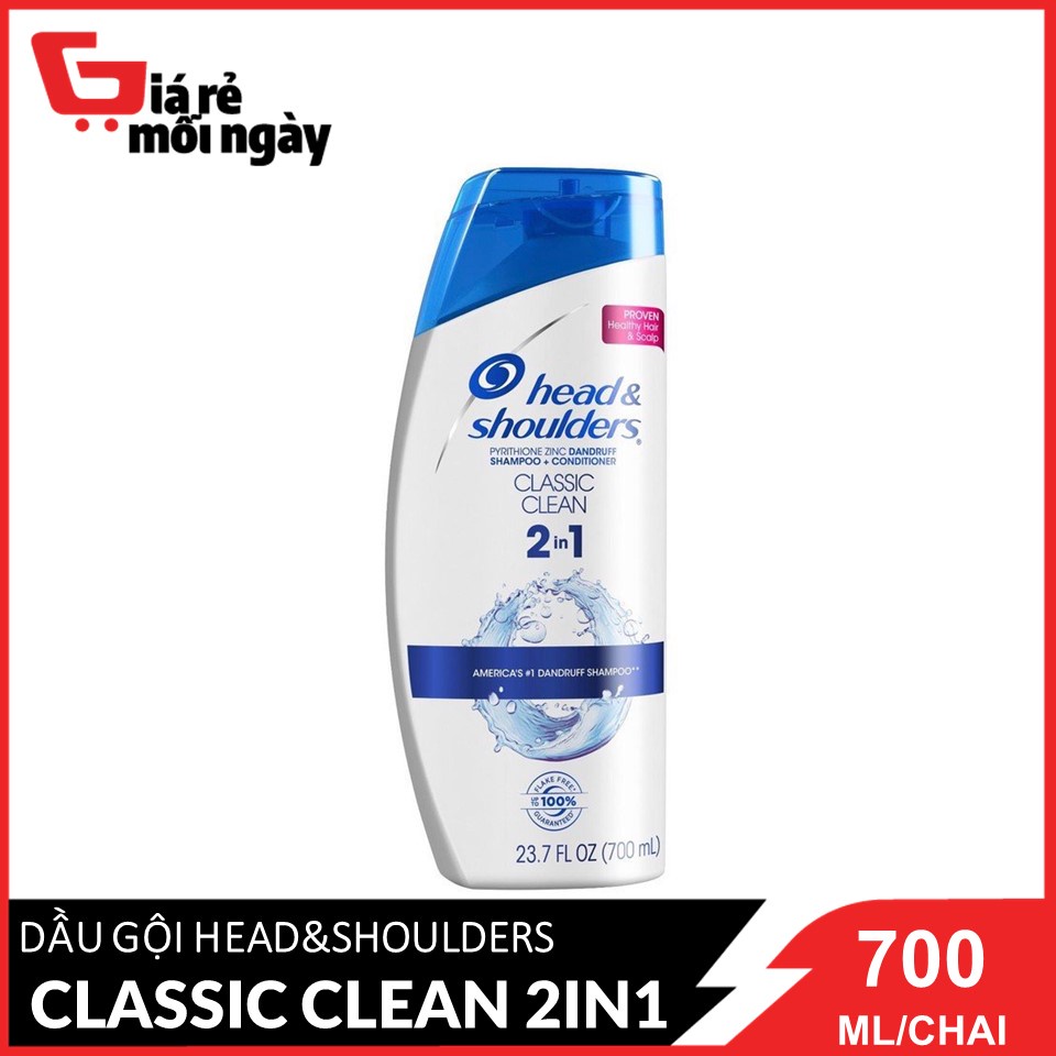 Dầu gội Head&amp;Shoulders Classic Clean Sạch Sâu Sảng Khoái 700ml