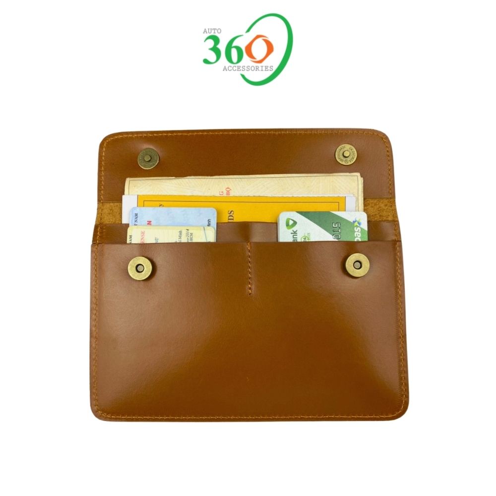 Ví đựng giấy tờ xe ô tô ví da đựng đăng kiểm cavet bảo hiểm thẻ ngân hàng card visit