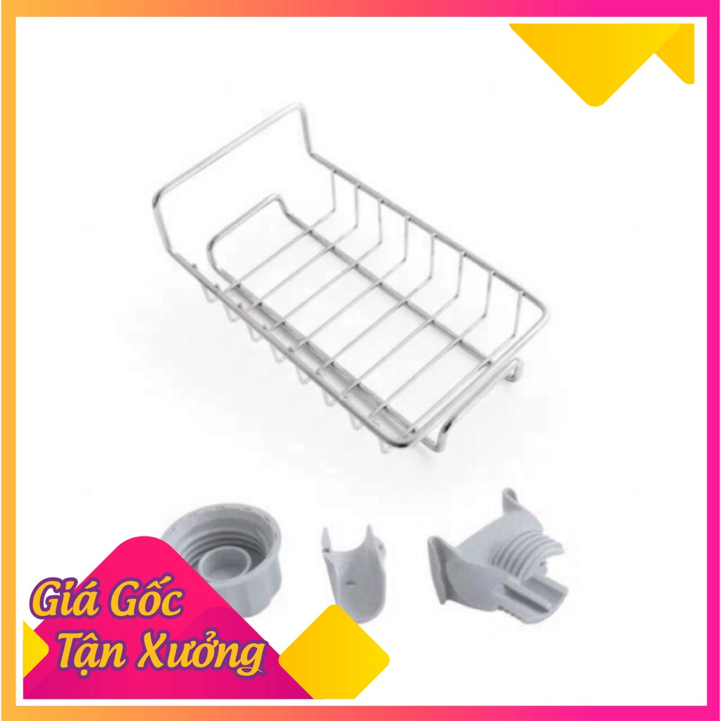 Giá treo bồn rửa bát inox 304 cao cấp , giỏ inox đựng giẻ rửa chén bát tiện lợi