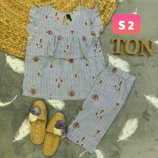 Đồ bộ Mặc Nhà F21 Lửng S _ 40 đến 47kg _Nhiều mẫu 1 _ Vải tole