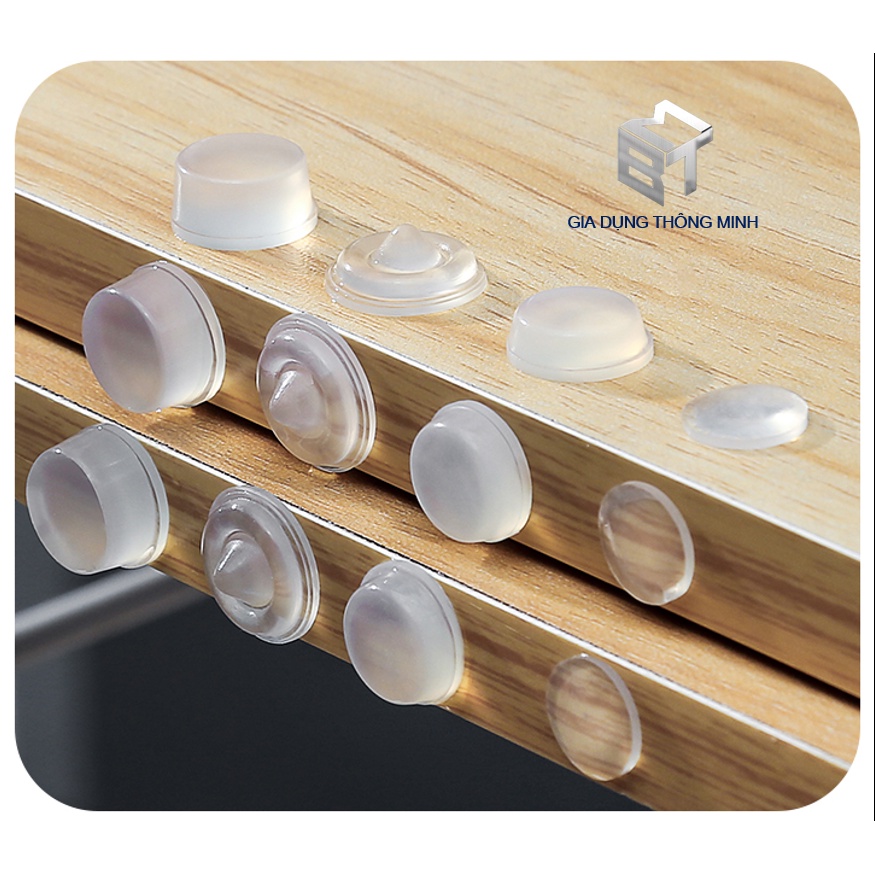 Nút đệm silicon trong suốt chống va đập cửa silicon mềm mại, lót dán tường đệm silicone, bán theo tấm