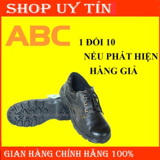 [HÀNG CHÍNH HÃNG] Giày Bảo Hộ ABC Đế Đúc Chỉ Vàng, Da Chất Lượng Cao, Chống Đâm Xuyên, Va Đập Mạnh