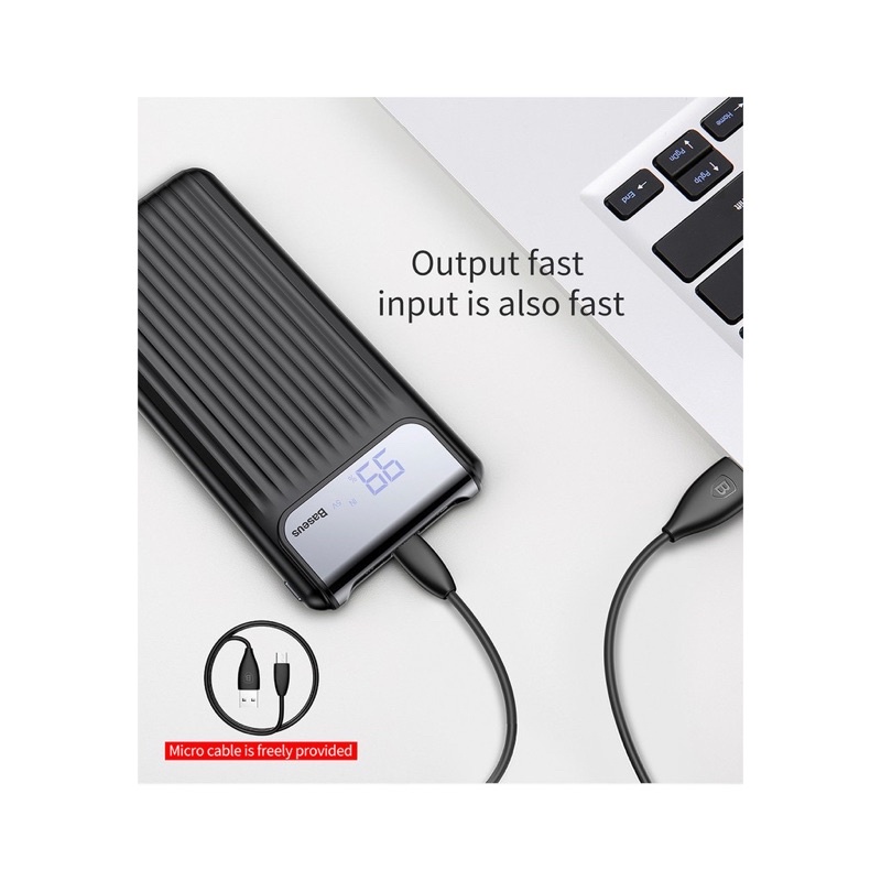 Pin dự phòng Baseus Power Bank 10000mAh hỗ trợ sạc nhanh Quick Charge 3.0 với màn hình kĩ thuật số