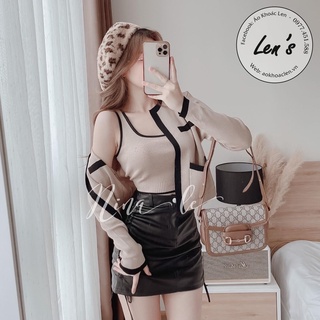SET ÁO KHOÁC LEN CARDIGAN VIỀN