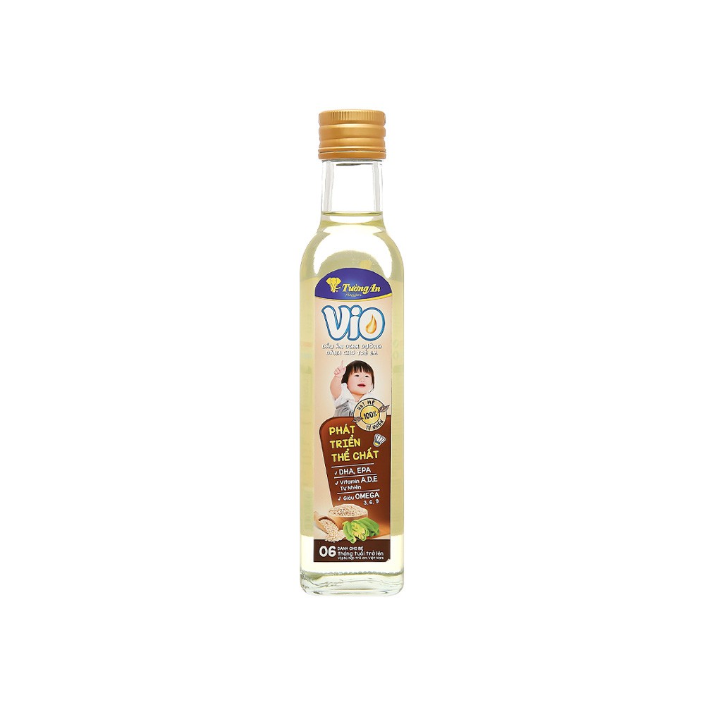 (Sỉ) Thùng 12 chai Dầu olive mè Tường An VIO Chai 250ml (trắng)