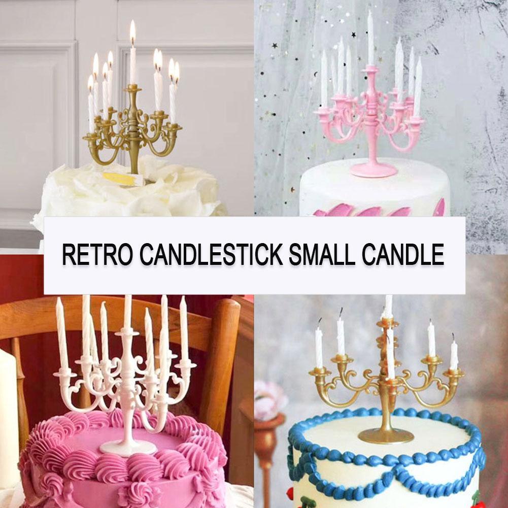 1 bộ đèn cầy trang trí bánh kem sinh nhật Y5Y4 U2L6