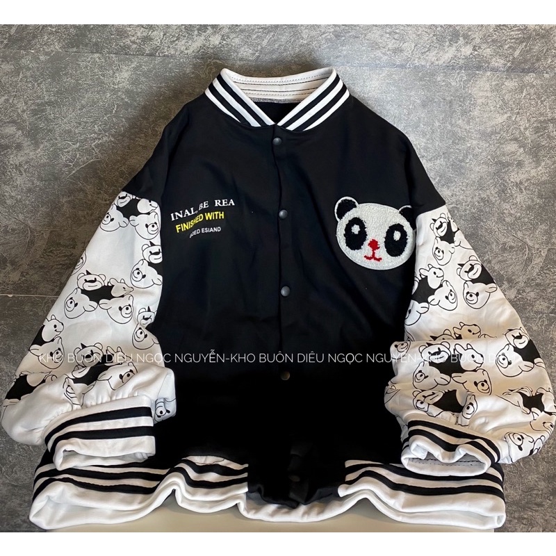 [RẺ VÔ ĐỊCH] Bomber gấu trúc thêu phối tay ulazaang (kèm ảnh thật) | BigBuy360 - bigbuy360.vn