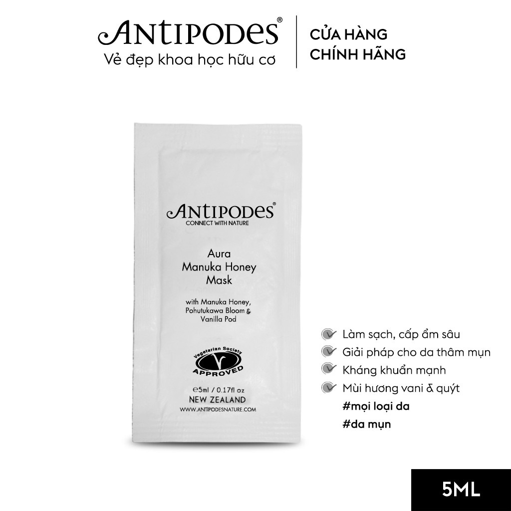 [HB GIFT] Mặt Nạ Dưỡng Da Antipodes Aura Manuka Honey Mask 5ml