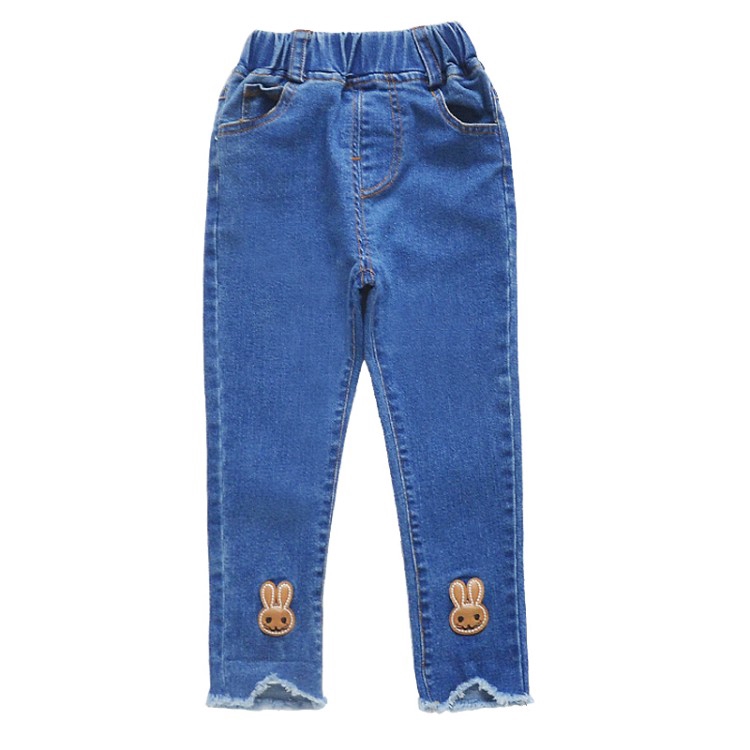 Quần jeans dài phong cách Hàn Quốc xinh xắn cho bé gái