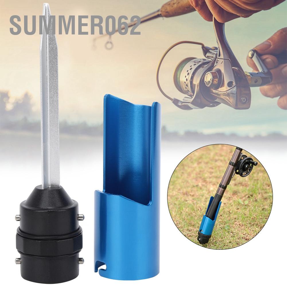 Summer062 Aluminium Alloy Trigone Fishing Pole Ground Support Stand Holder for Casting Baitcaster Sea Rod