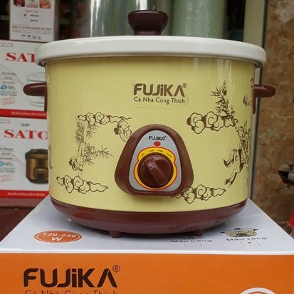 Nồi nấu cháo cho bé, nồi kho cá FUJIKA FJ-KC1.5L - FJ-KC2.5L, nồi hầm cháo chậm - Chính hãng BH 12 tháng