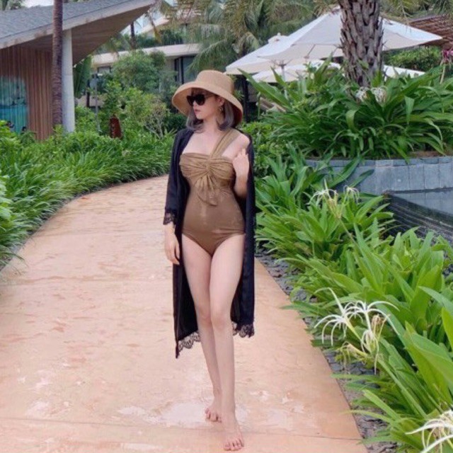Áo Kimono Viền Ren (Trắng/Đen)