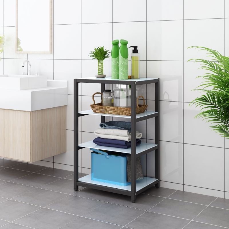 Kệ nhà vệ sinh tầng đứng nhiều giá để đồ phòng tắm kính cường lực ban công hoàn thiện chậu rửa < | BigBuy360 - bigbuy360.vn