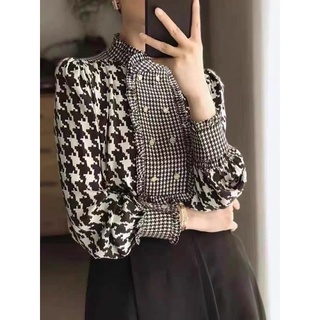 Áo sơ mi lụa ziczac