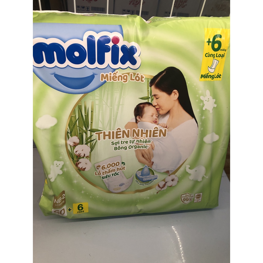 Miếng Lót Sơ Sinh Thiên Nhiên Molfix (Tặng 6- 10 miếng)