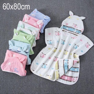Khăn choàng tắm cotton cao cấp 6 lớp xuất Nhật