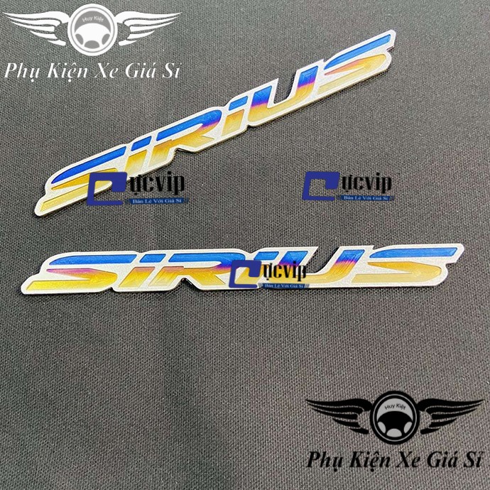 Dành Cho Xe Sirius - Bộ 2 Tem Logo Titan Cao Cấp (2860)