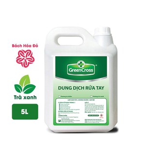 Dung dịch rửa tay khô GREEN CROSS can 5L - Hương Trà Xanh