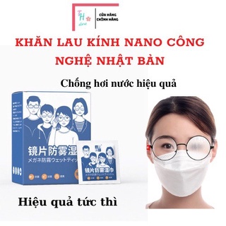 Khăn lau kính Nano hộp 100 miếng khăn giấy chống bám hơi nước, giấy lau kính chống mờ sương, mồ hôi, chống nhờn