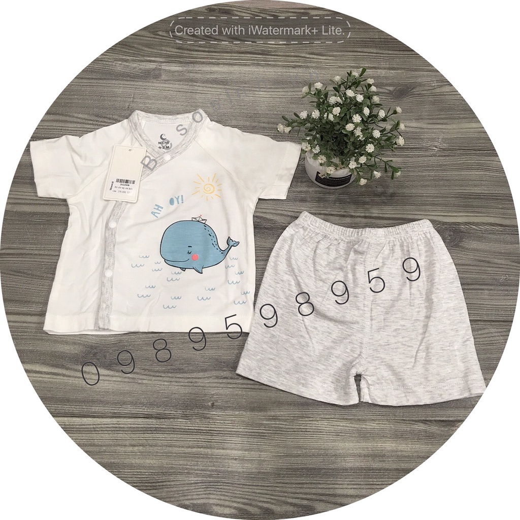 Bộ cộc tay sơ sinh Moon petit