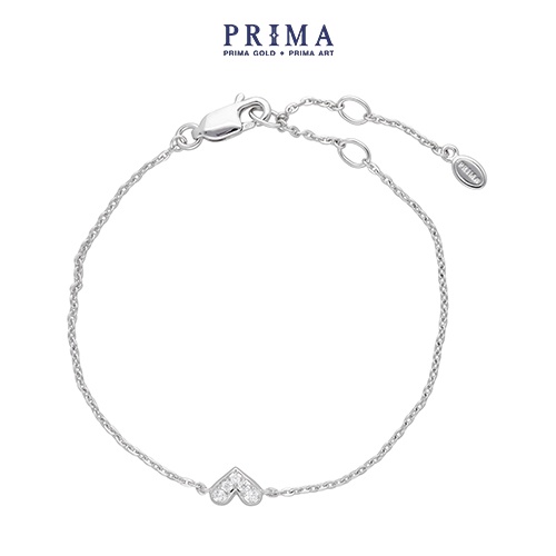 PRIMA Lắc tay Kim Cương - Vàng 18K - BST MonoChic - Hình Trái tim - 105L0271
