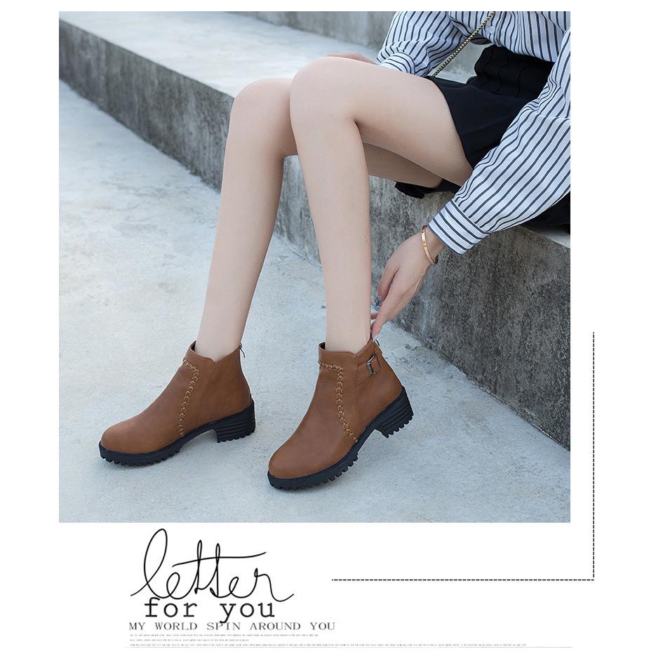 Giày Bốt Cổ Thấp Size Lớn Cho Nữ