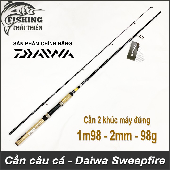 Cần câu cá Daiwa Sweepfire 1m98 cần lure máy đứng 662MFS