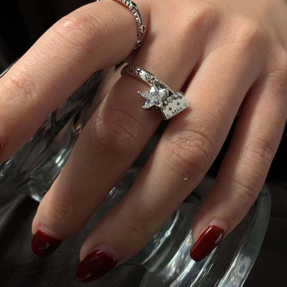Nhẫn Hình Ngôi Sao Thời Trang|Phong Cách Hàn Quốc