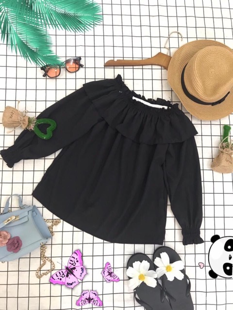 Áo bẹt vai chun xinh gb