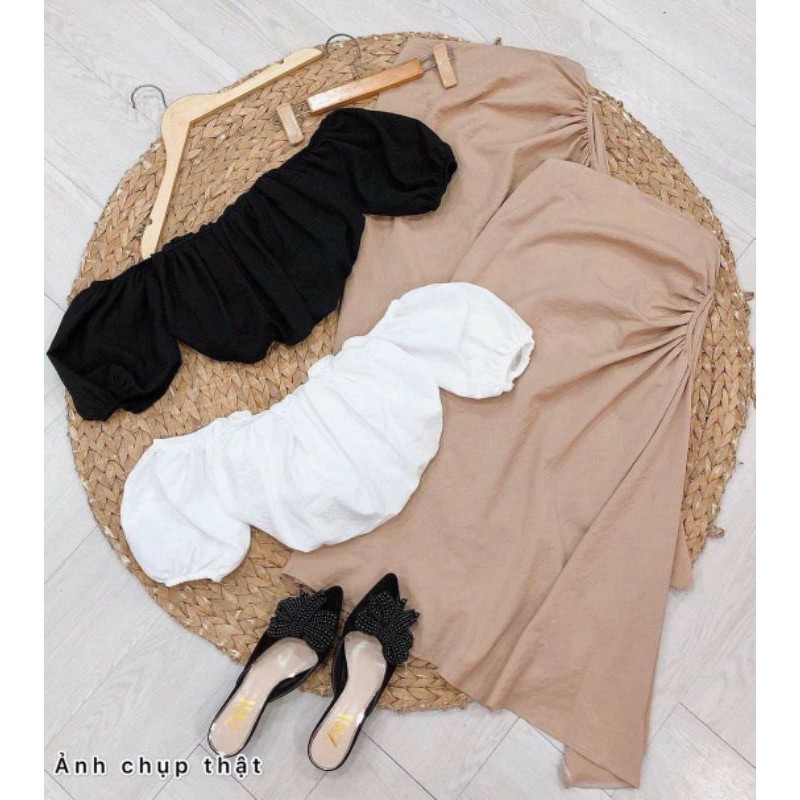 SET ÁO BẸT VAI + CHÂN VÁY