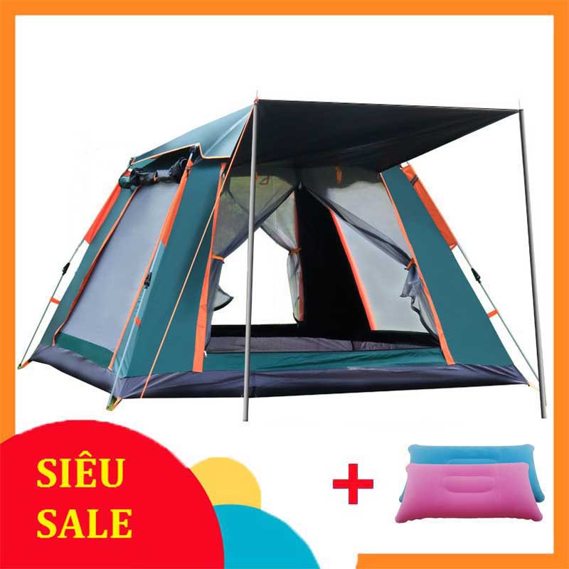 Lều Cắm Trại Du Lịch Dã Ngoại,  Lều Phượt Tự Bung 4 đến 6 người Chống Thấm Nước Chống Muỗi Gấp Gọn Tiện Lợi