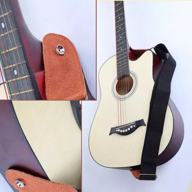 Dây đeo đàn guitar,ukulele da lộn giá rẻ