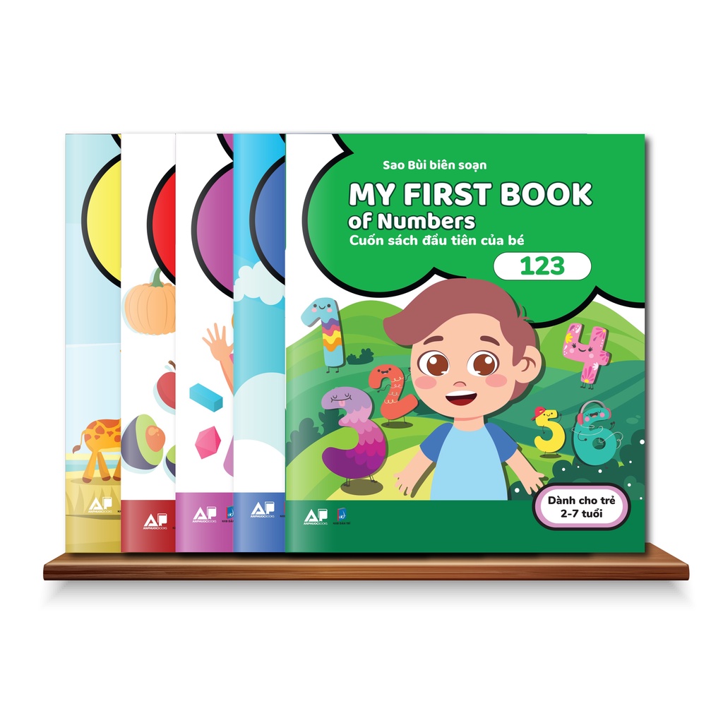Sách - Combo 5 Cuốn My First Books - Cuốn Sách Đầu Tiên Của Bé Tặng Phương Pháp Nuôi Dạy Con Thành Tài Của Cha Mẹ Nhật