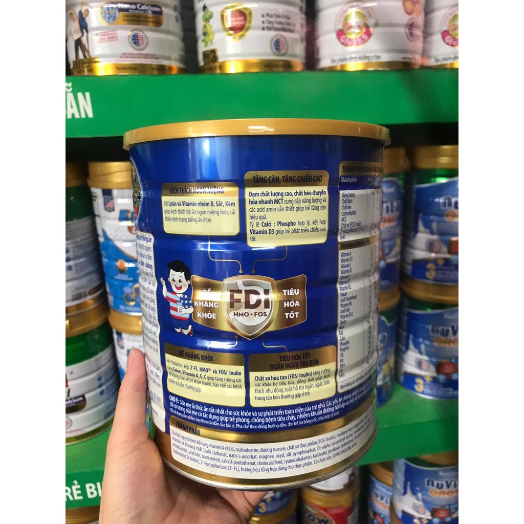 Sữa bột nuti grow plus xanh 1,5kg FDI mẫu mới