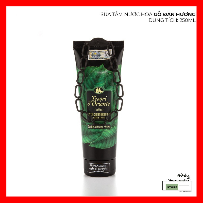 Sữa Tắm Xích Nước Hoa Tesori Dạng Tuýp 250ml