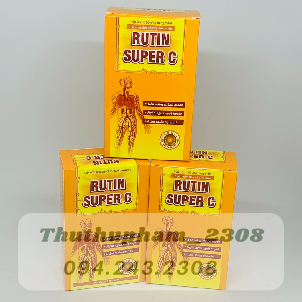 RUTIN SUPER C dùng cho viêm nhiệt miệng,chảy máu chân răng, bệnh trĩ nội và ngoại