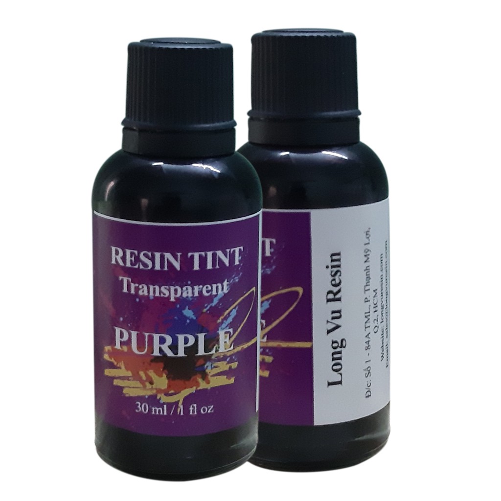Màu Pha Epoxy Resin Tint Trong Suốt -  Lọ 50ml - Tím - PURPLE