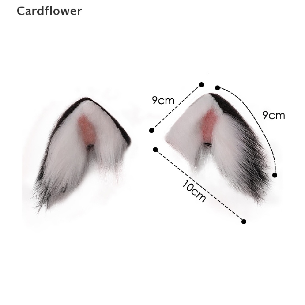 < Cardflower > Kẹp Tóc Tai Mèo Lông Giả Lolita Đáng Yêu Dành Cho Tiệc Hóa Trang