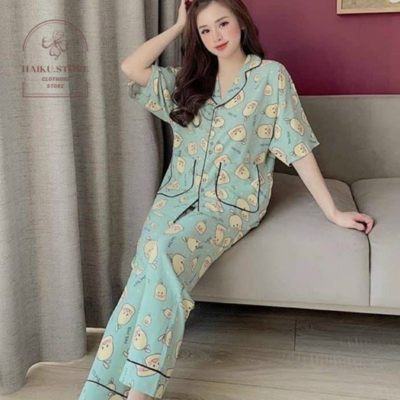 Bộ pijama tay cánh dơi quần dài
