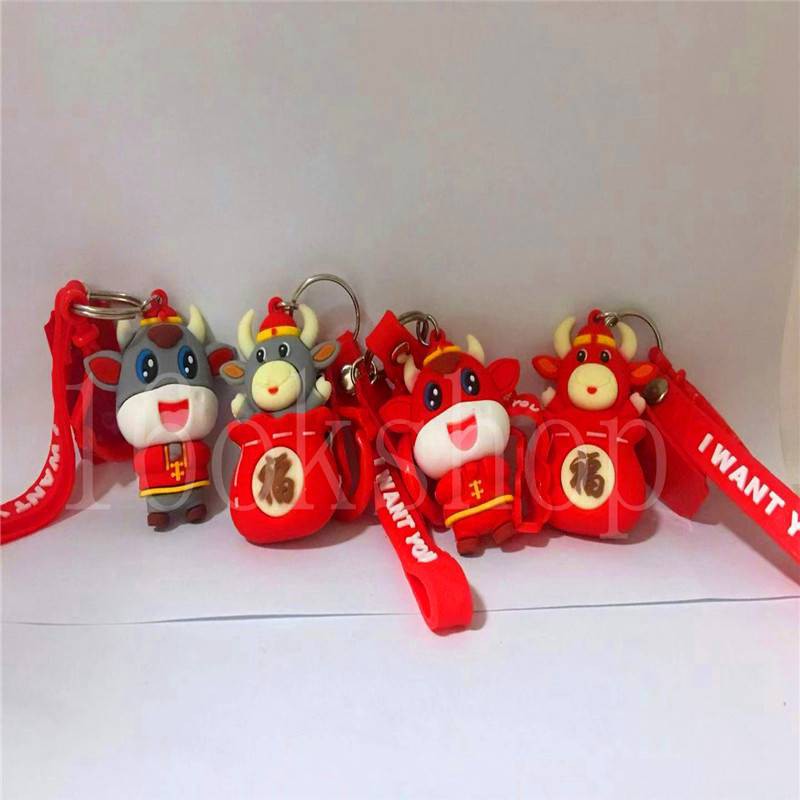 Móc khóa silicone kim loại kiểu dáng túi động vật may mắn độc đáo
