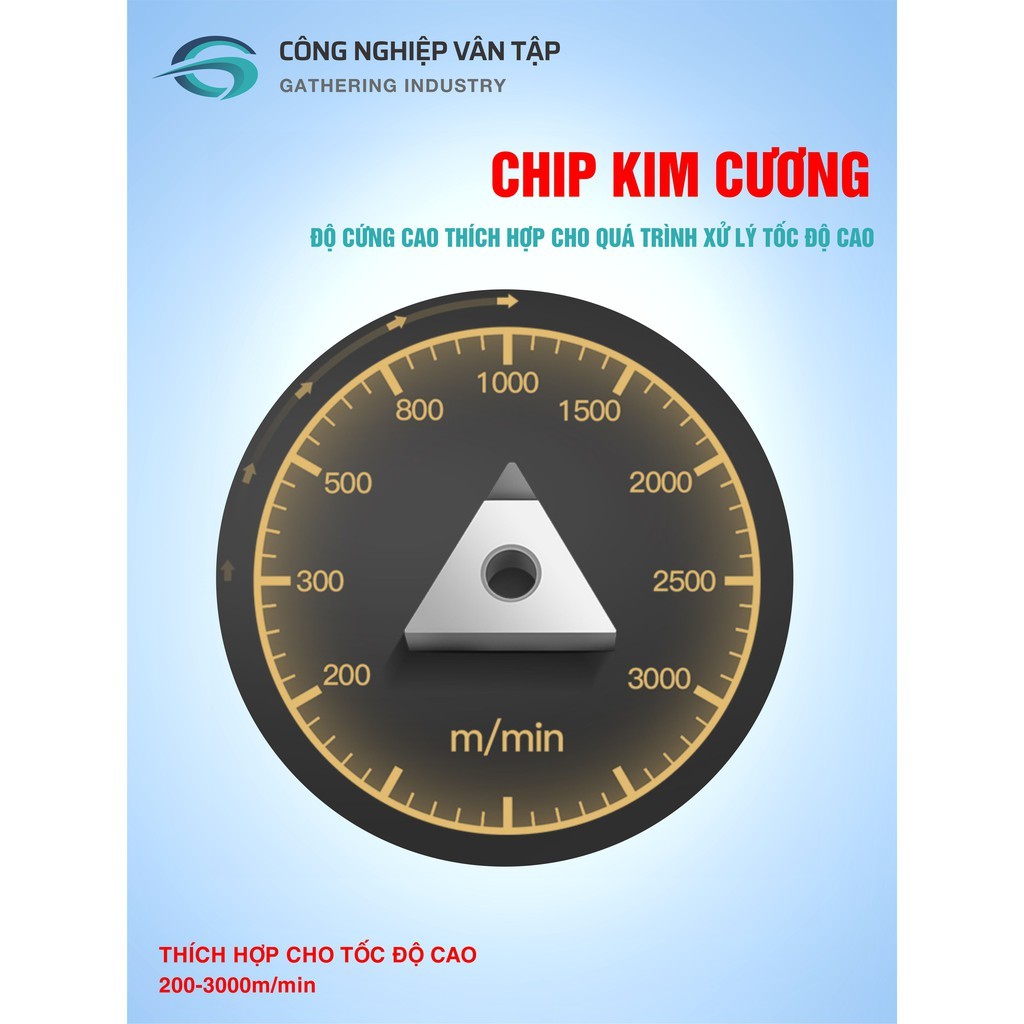 Chip PCD , Chip kim cương chuyên tạo bóng nhôm