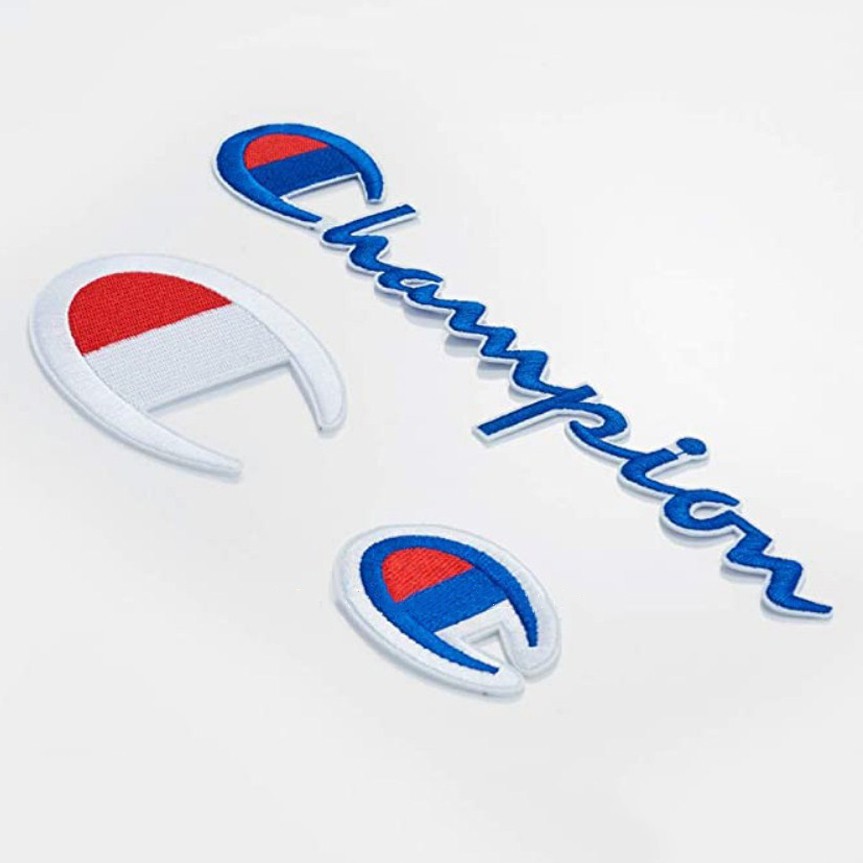 Sticker thêu logo Champion - Patch thêu vá quần áo thun sơ mi balo S49