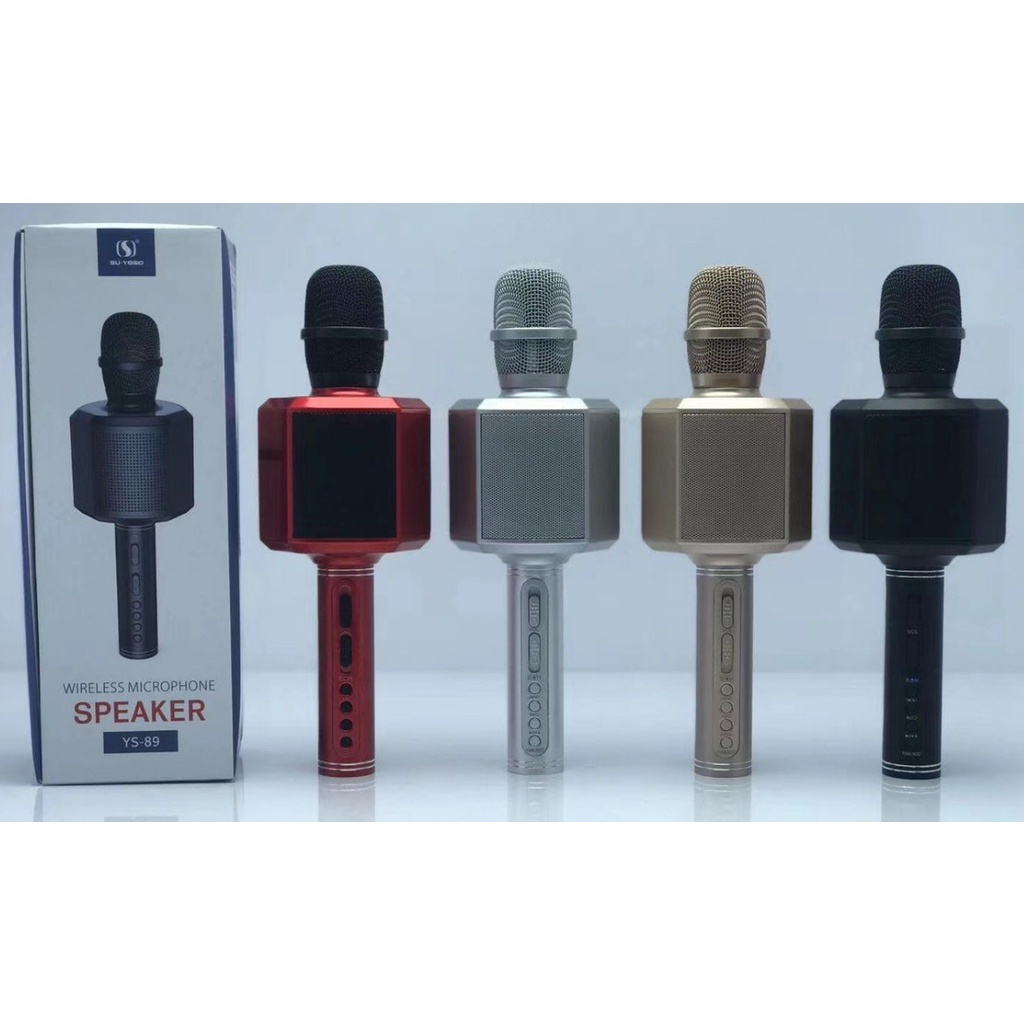 Micro karaoke bluetooth SU-YOSD YS89 chính hãng công suất 15W, mic không dây hát karaoke âm thanh to 2200mah