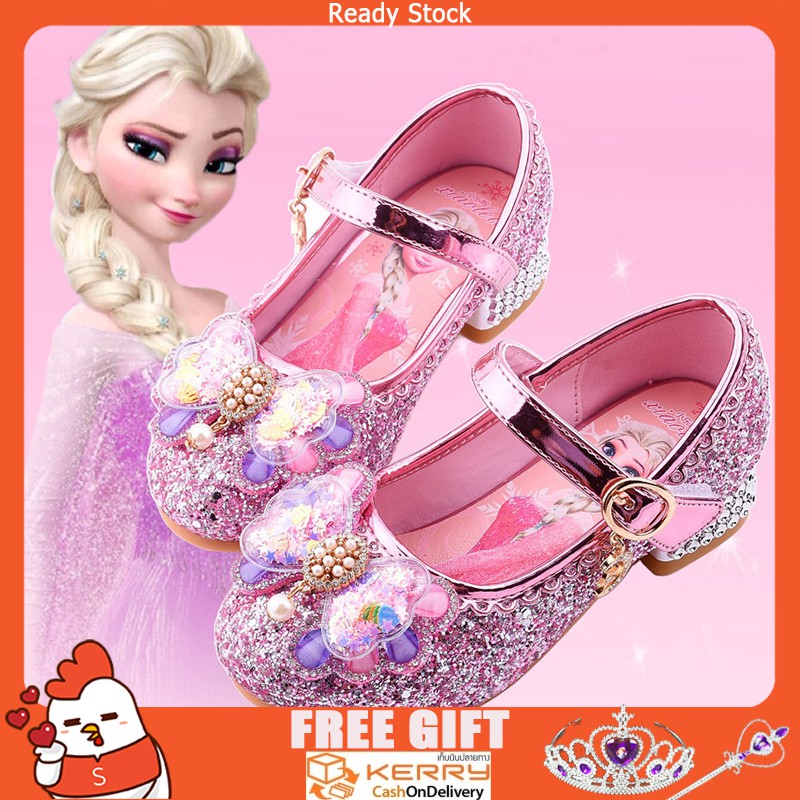 Giày công chúa Frozen Elsa da mềm pha lê dưới thời trang cho bé gái