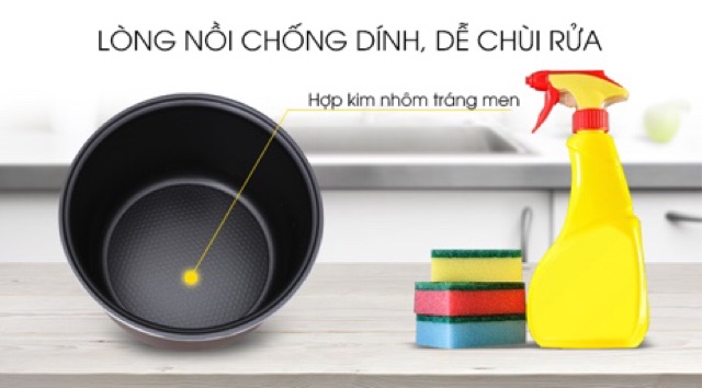 [Mã ELHADEV giảm 4% đơn 300K] [Chính Hãng] Nồi Cơm Điện Midea MR-CM06SA